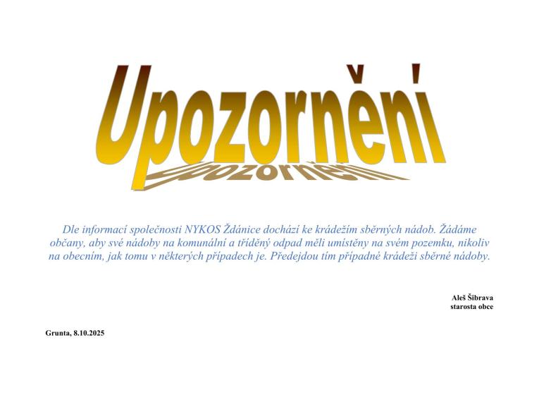 Upozornění