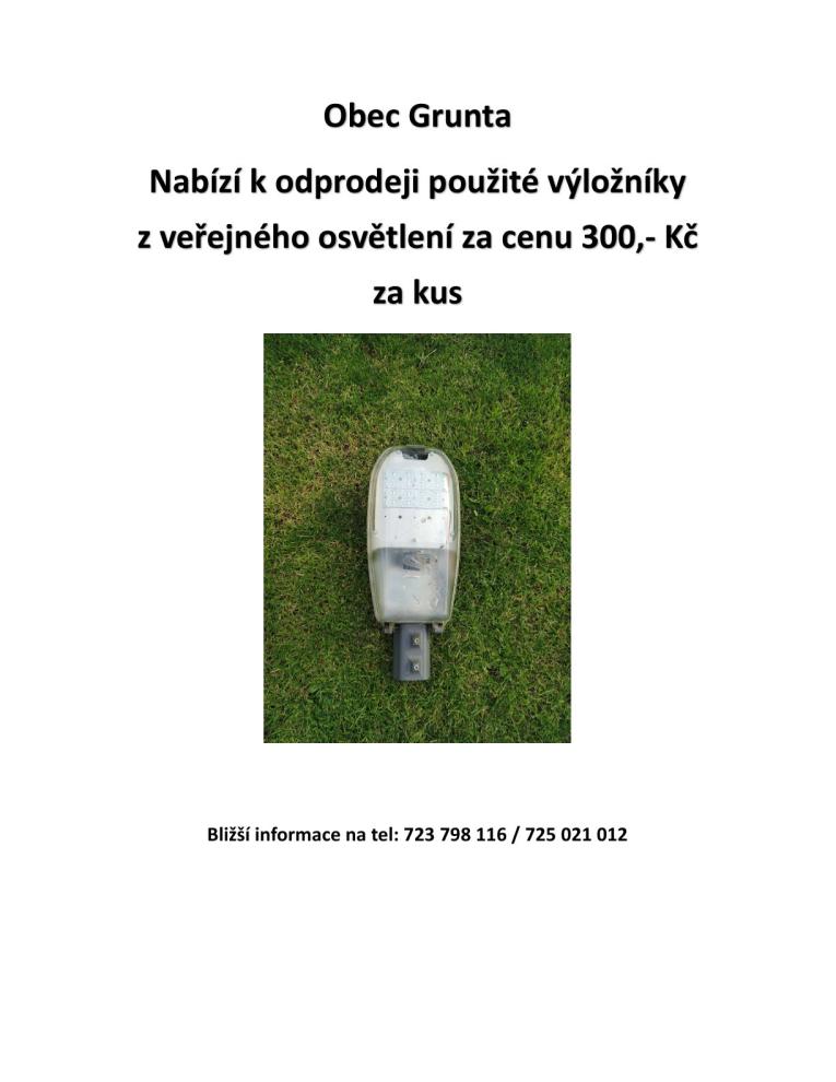 Nabídka výložníků VO